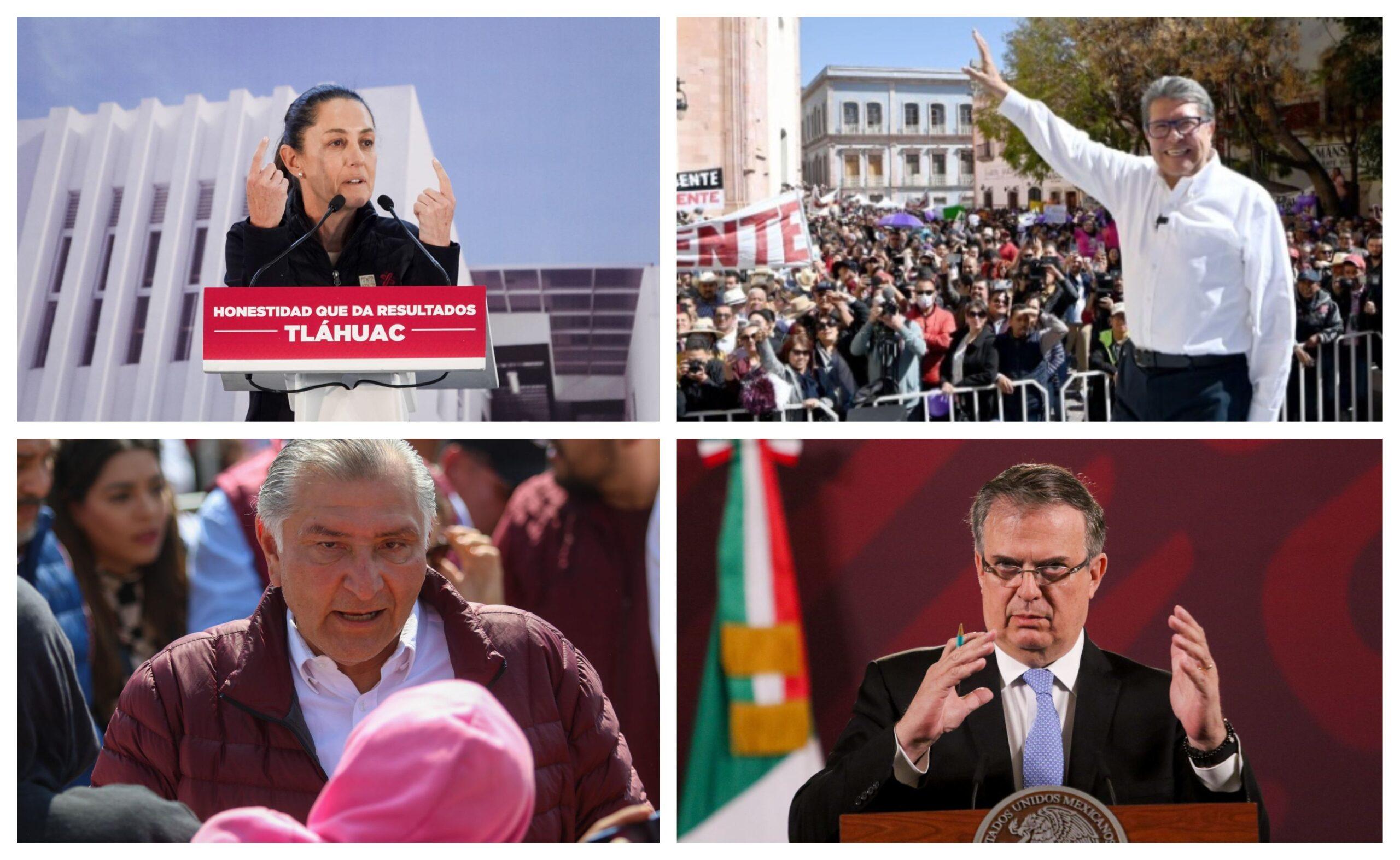 Presidenciables de Morena: Las actividades de Sheinbaum, Monreal, Ebrard y Adán Augusto