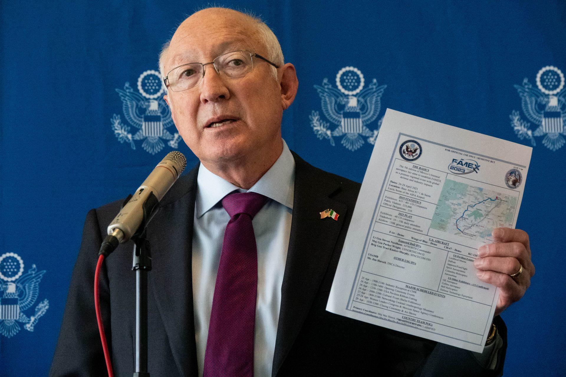 Ken Salazar defiende combate de fentanilo en EU y destaca detenciones de relacionados con cárteles 