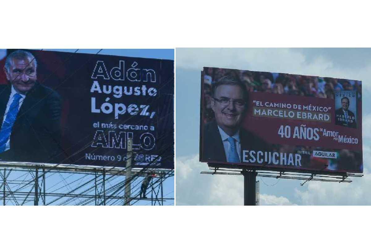 “No he colocado un solo espectacular”: Adán Augusto y Ebrard niegan hacer propaganda y se la atribuyen a terceros