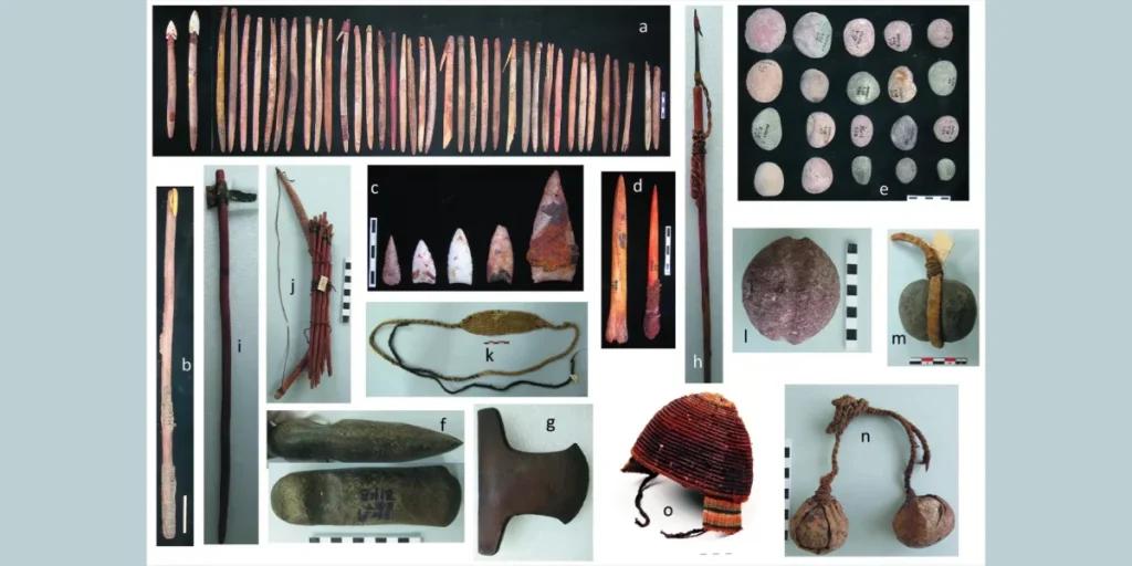 Armas primitivas evidencian la historia de violencia de la humanidad