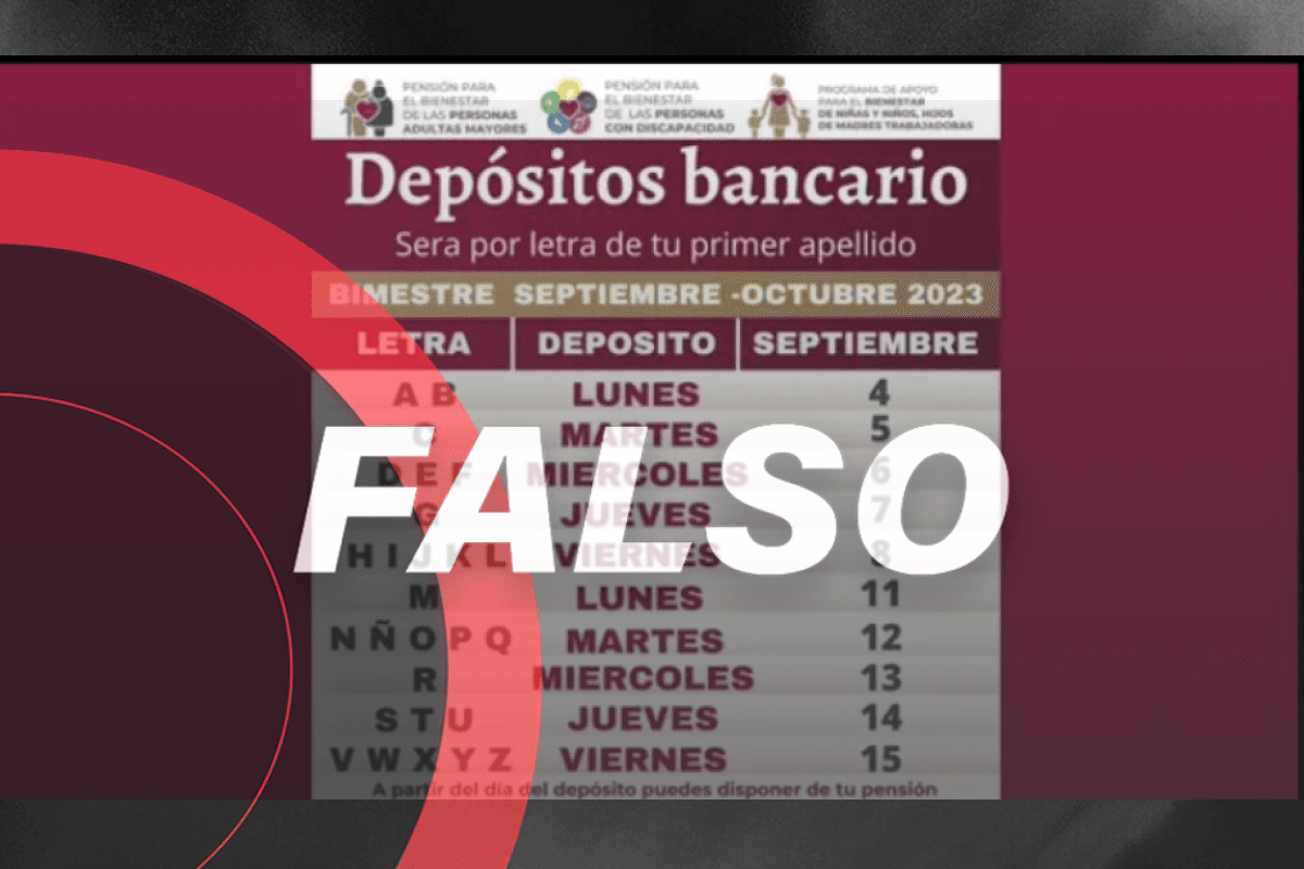 ¿El pago de pensiones del Bienestar empezó el 4 de septiembre? ¡Falso! 